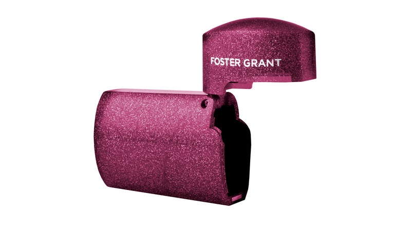 Foster Grant Women's Gideon Rectangular Reading Glasses, Magenta/Transparent, 64 mm, +2.50 - Image 2